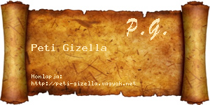 Peti Gizella névjegykártya