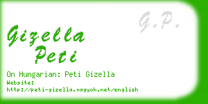 gizella peti business card